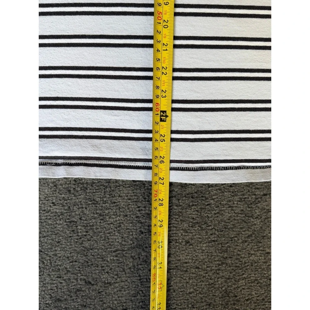 Levis Vintage Fit Striped T-Shirt Mens Large White Black Short Sleeve Cotton Tee